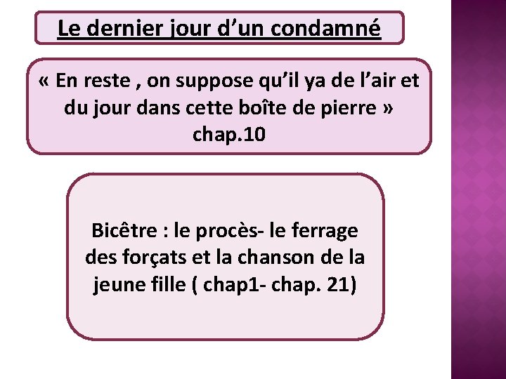 Le dernier jour d’un condamné « En reste , on suppose qu’il ya de