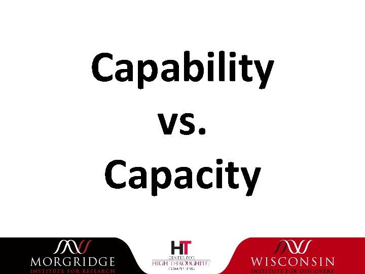 Capability vs. Capacity 