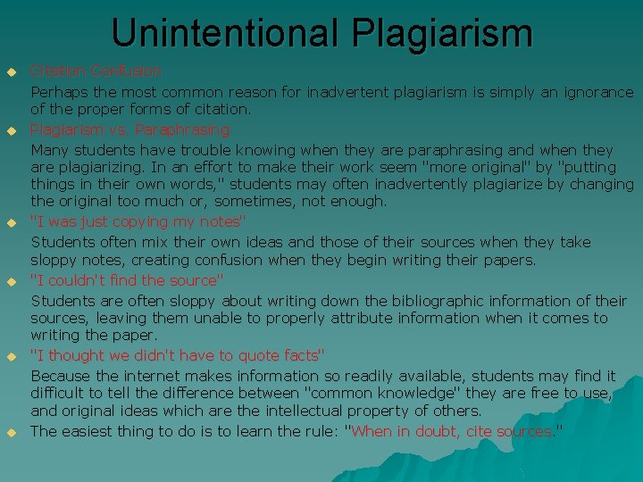 Plagiarism What Is Plagiarism U U Many People