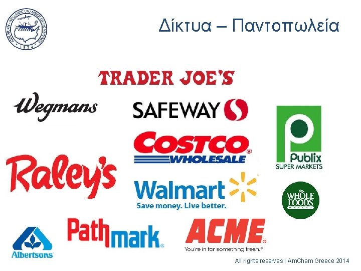 Δίκτυα – Παντοπωλεία All rights reserved | Am. Cham Greece 2014 All rights reserves