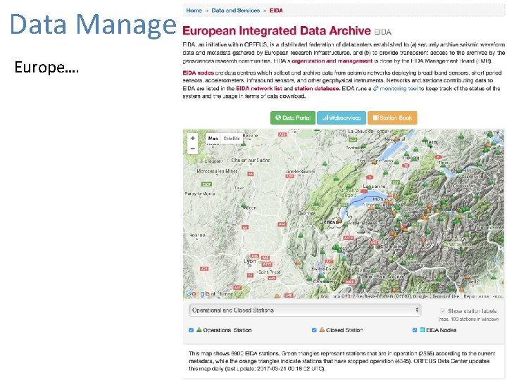 Data Management & Access Europe…. 