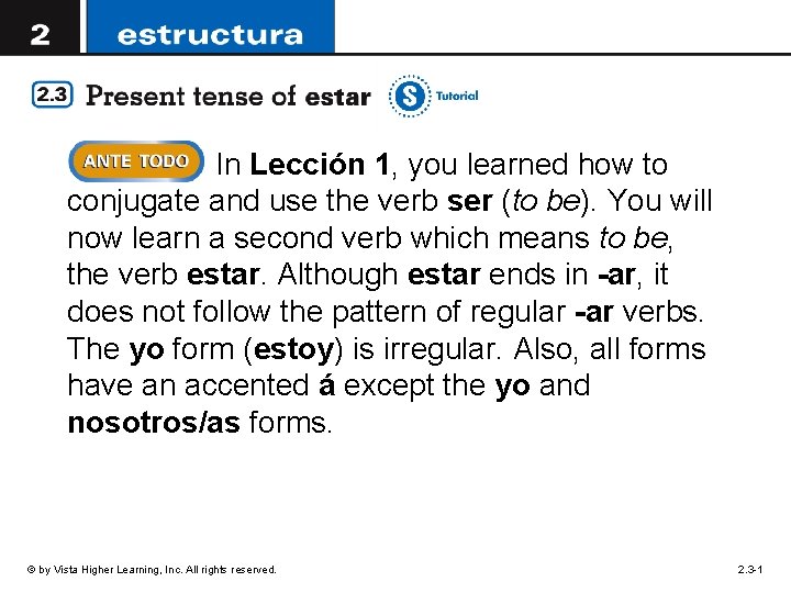 In Lección 1, you learned how to conjugate and use the verb ser (to