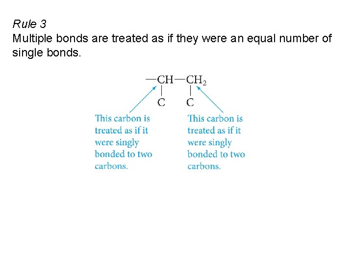 Rule 3 Multiple bonds are treated as if they were an equal number of
