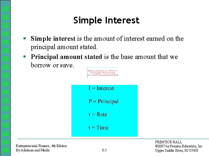 $$ $$ $$ $$ $$ Simple Interest § Simple interest is the amount of