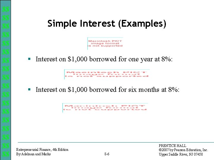 $$ $$ $$ $$ $$ Simple Interest (Examples) § Interest on $1, 000 borrowed