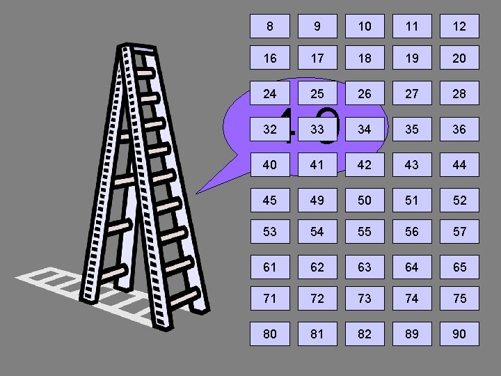 8 9 10 11 12 16 17 18 19 20 24 25 26 27