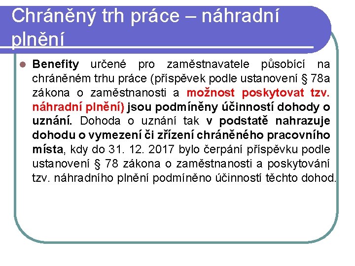 Chráněný trh práce – náhradní plnění l Benefity určené pro zaměstnavatele působící na chráněném