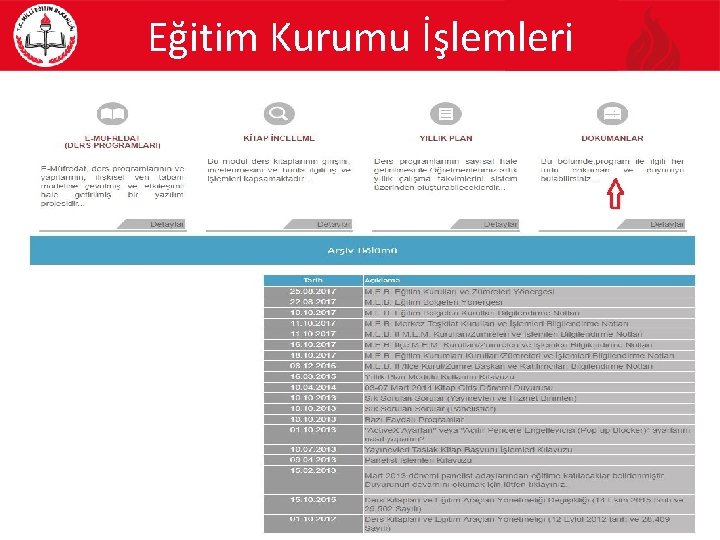 Eğitim Kurumu İşlemleri 