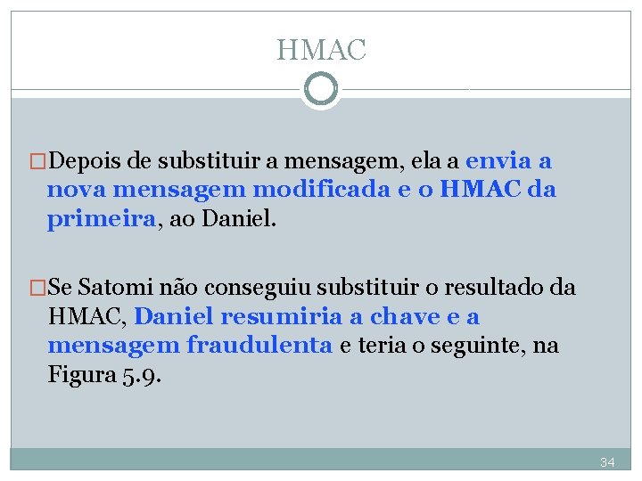 HMAC �Depois de substituir a mensagem, ela a envia a nova mensagem modificada e