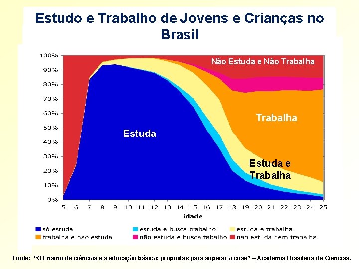 Estudo e Trabalho de Jovens e Crianças no Brasil Não Estuda e Não Trabalha