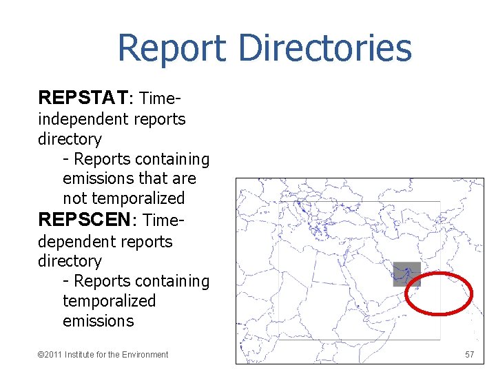Report Directories REPSTAT: Timeindependent reports directory - Reports containing emissions that are not temporalized