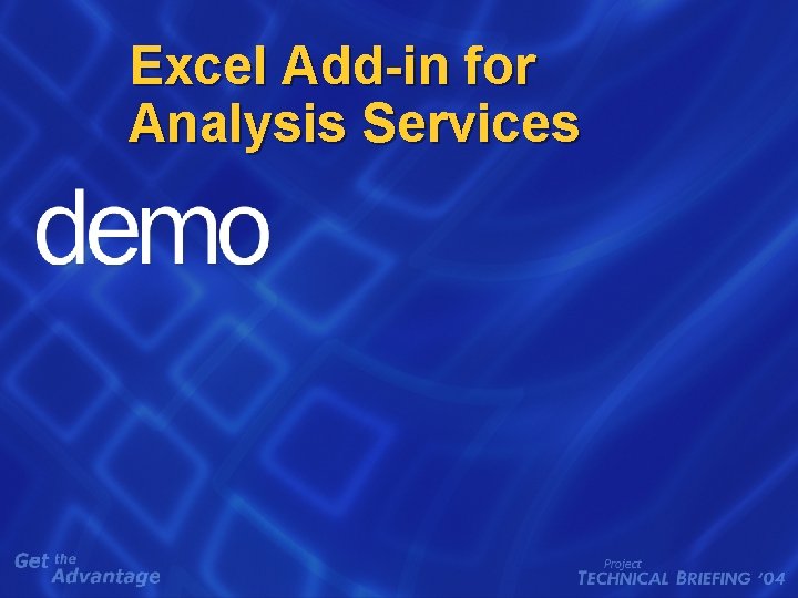 Excel Add-in for Analysis Services 