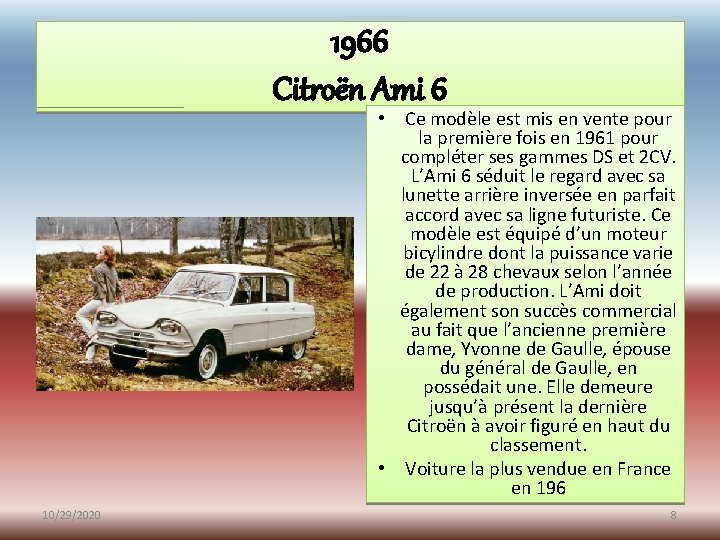 1966 Citroën Ami 6 • Ce modèle est mis en vente pour la première