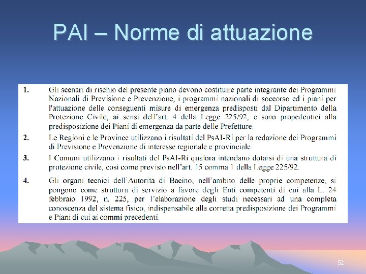 PAI – Norme di attuazione 52 