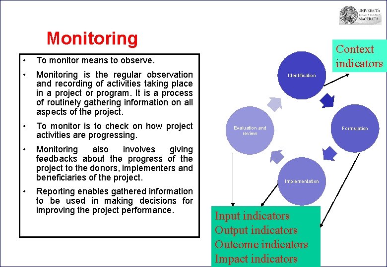 Monitoring • To monitor means to observe. • Monitoring is the regular observation and Monitoring • To monitor means to observe. • Monitoring is the regular observation and