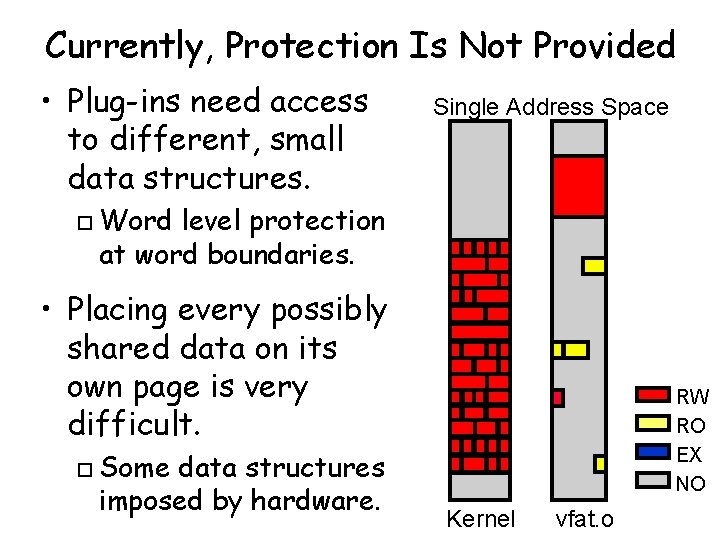 Currently, Protection Is Not Provided • Plug-ins need access to different, small data structures.