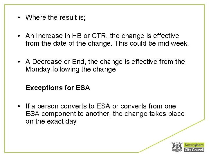  • Where the result is; • An Increase in HB or CTR, the
