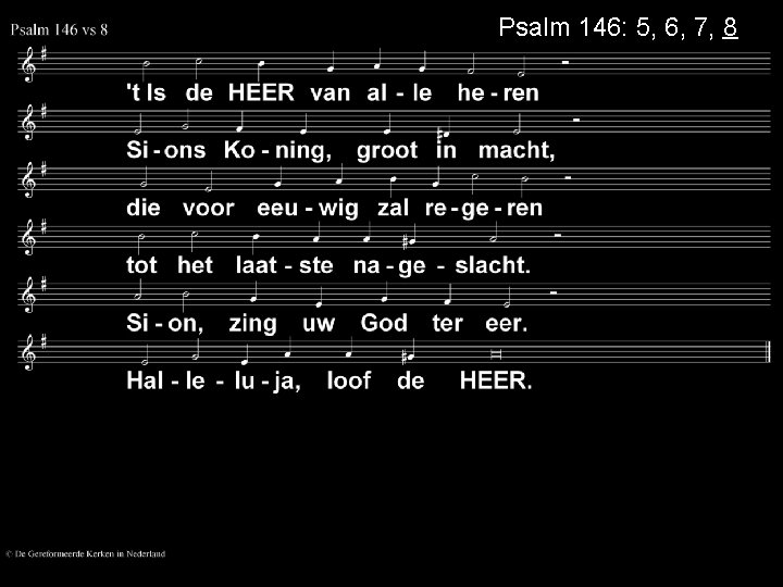 Psalm 146: 5, 6, 7, 8 