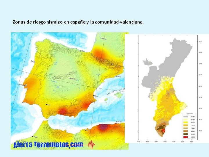 Zonas de riesgo sismico en españa y la comunidad valenciana 