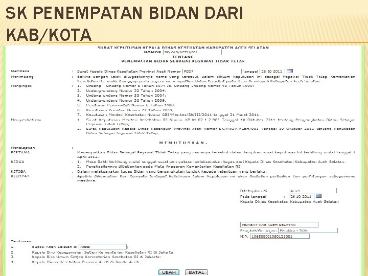 SK PENEMPATAN BIDAN DARI KAB/KOTA 22 