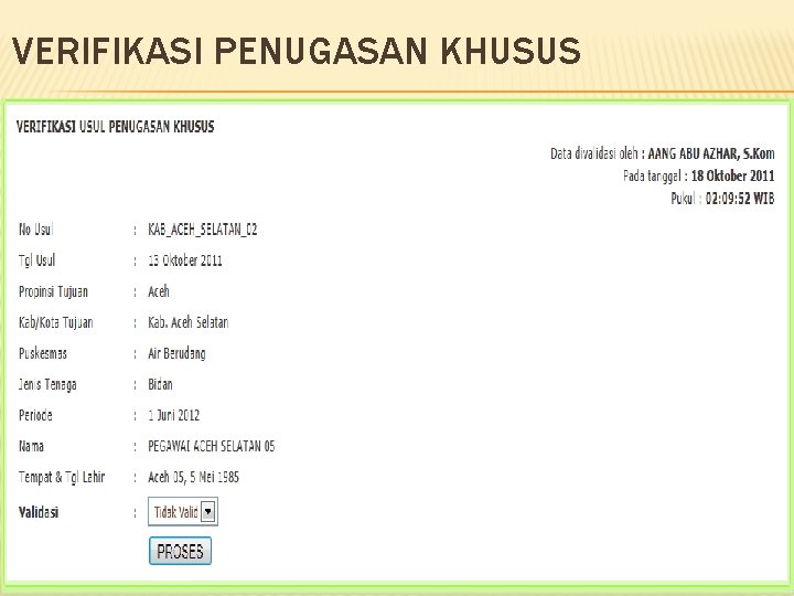 VERIFIKASI PENUGASAN KHUSUS 28 