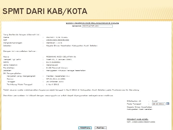 SPMT DARI KAB/KOTA 32 