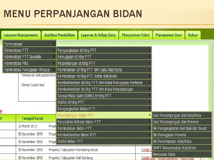 MENU PERPANJANGAN BIDAN 35 