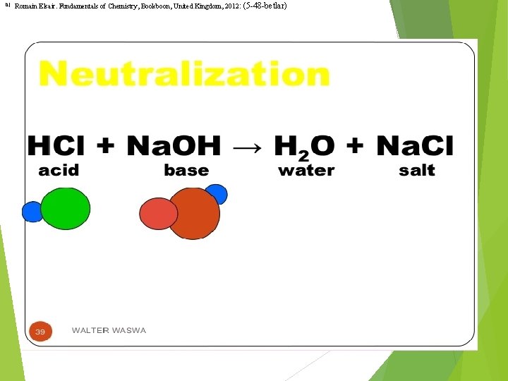 [1] Romain Elsair. Fundamentals of Chemistry, Bookboon, United Kingdom, 2012: (5 -48 -betlar) 