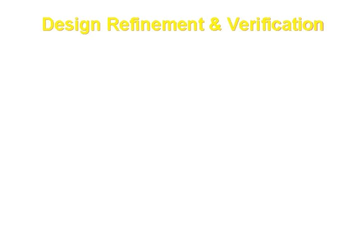 Design Refinement & Verification If a function f is expanded into a sequence g