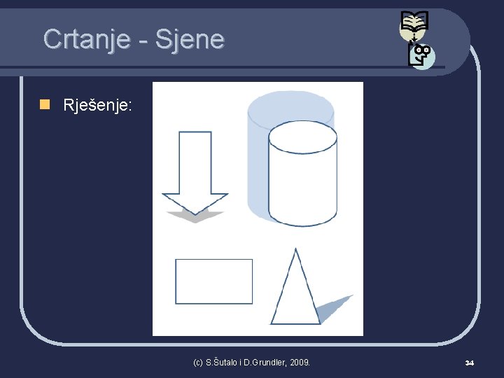 Crtanje - Sjene n Rješenje: (c) S. Šutalo i D. Grundler, 2009. 34 