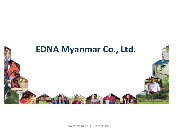 EDNA Myanmar Co. , Ltd. Daw Kyi Nyein - EDNA Myanmar 