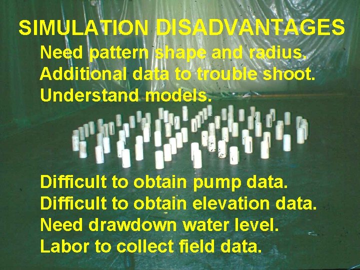 SIMULATION DISADVANTAGES Need pattern shape and radius. Additional data to trouble shoot. Understand models.