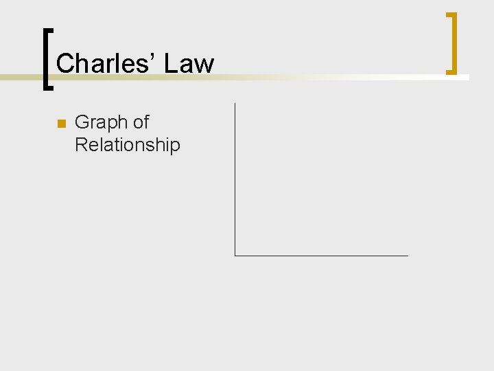 Charles’ Law n Graph of Relationship 