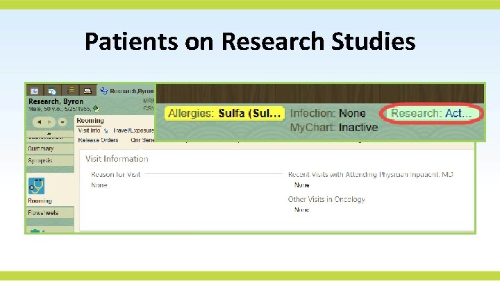 Patients on Research Studies 