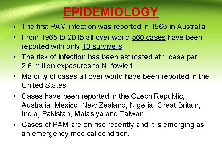Pam Infection NAEGLERIA FOWLERI BRAIN EATING AMOEBA AMOEBIC MENINGOENCEPHALITIS DR