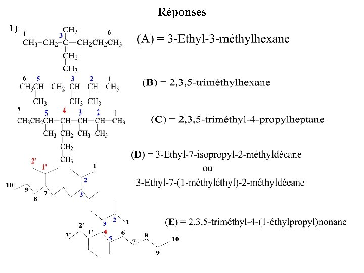 Réponses 1) 