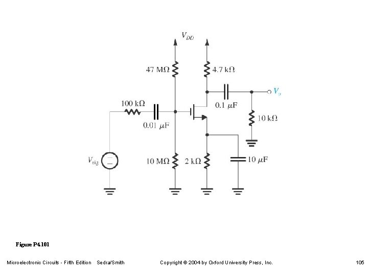 Figure P 4. 101 Microelectronic Circuits - Fifth Edition Sedra/Smith Copyright 2004 by Oxford