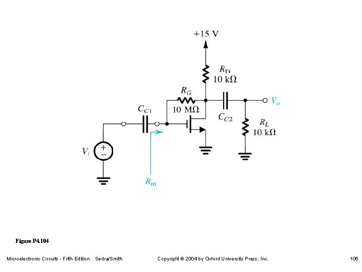 Figure P 4. 104 Microelectronic Circuits - Fifth Edition Sedra/Smith Copyright 2004 by Oxford