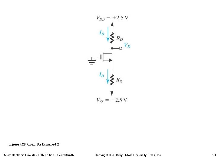 Figure 4. 20 Circuit for Example 4. 2. Microelectronic Circuits - Fifth Edition Sedra/Smith