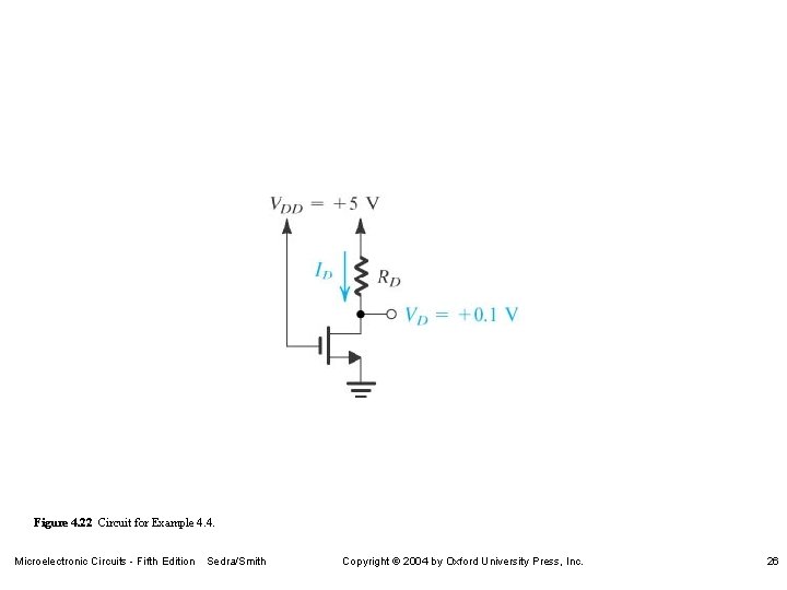 Figure 4. 22 Circuit for Example 4. 4. Microelectronic Circuits - Fifth Edition Sedra/Smith