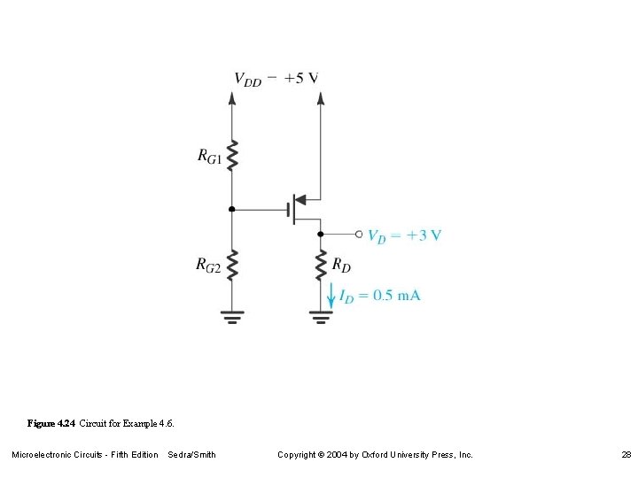 Figure 4. 24 Circuit for Example 4. 6. Microelectronic Circuits - Fifth Edition Sedra/Smith
