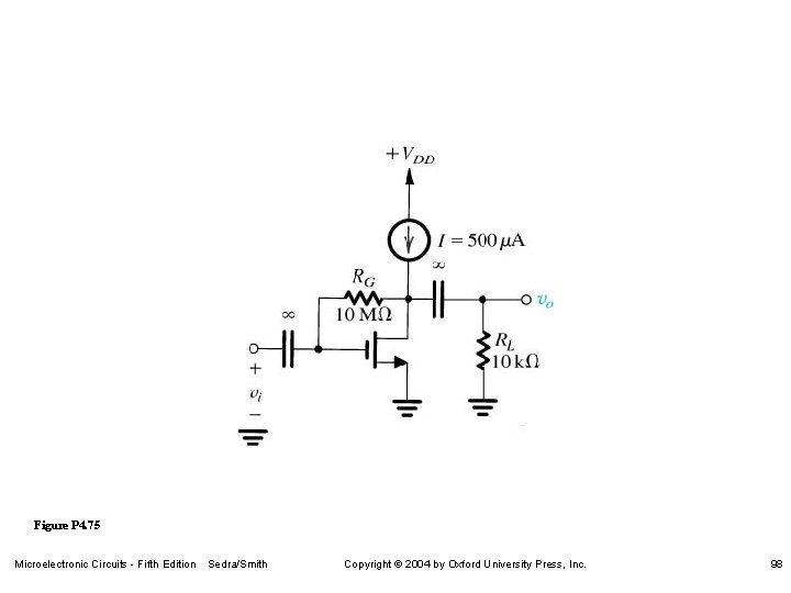 Figure P 4. 75 Microelectronic Circuits - Fifth Edition Sedra/Smith Copyright 2004 by Oxford