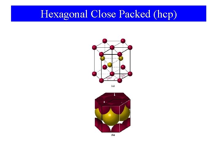 Hexagonal Close Packed (hcp) 