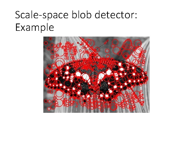 Scale-space blob detector: Example 