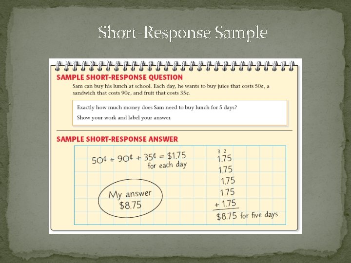 Short-Response Sample 