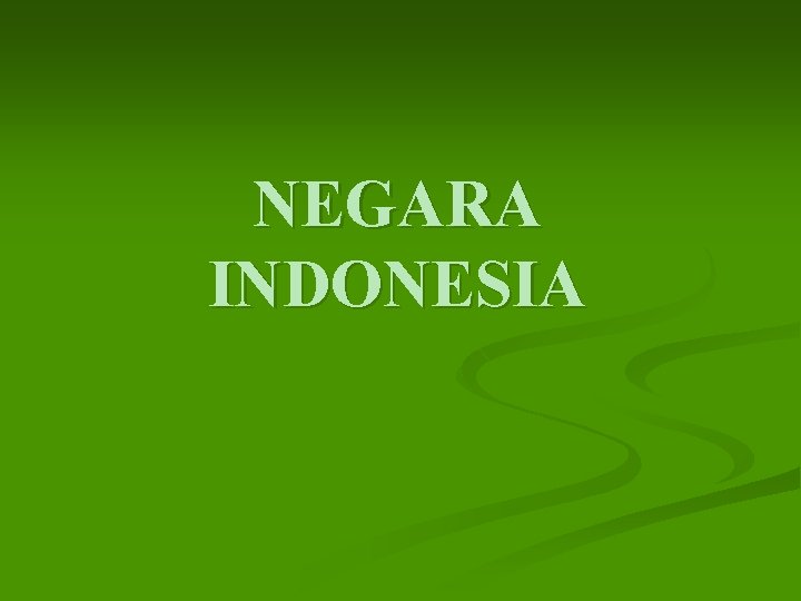 NEGARA INDONESIA 