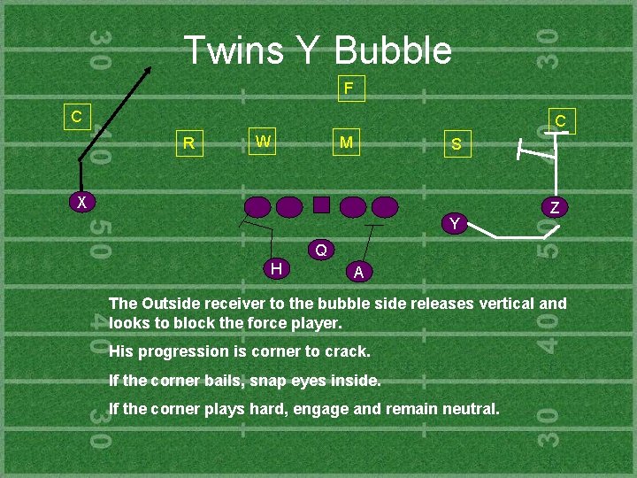 Twins Y Bubble F C C R W M S X Y Z Q