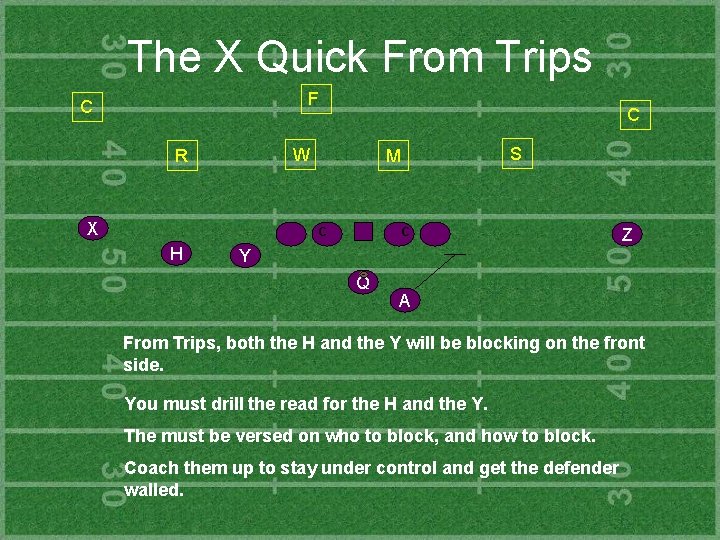 The X Quick From Trips F C C W R X C H S