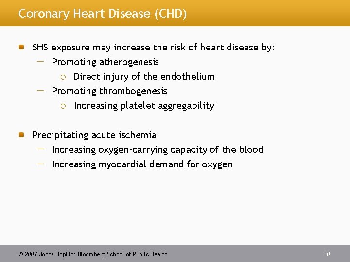 Coronary Heart Disease (CHD) SHS exposure may increase the risk of heart disease by: