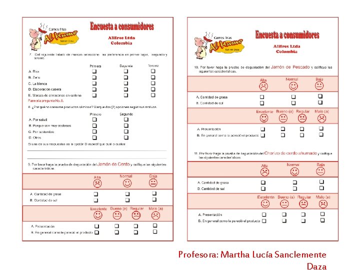 Profesora: Martha Lucía Sanclemente Daza 